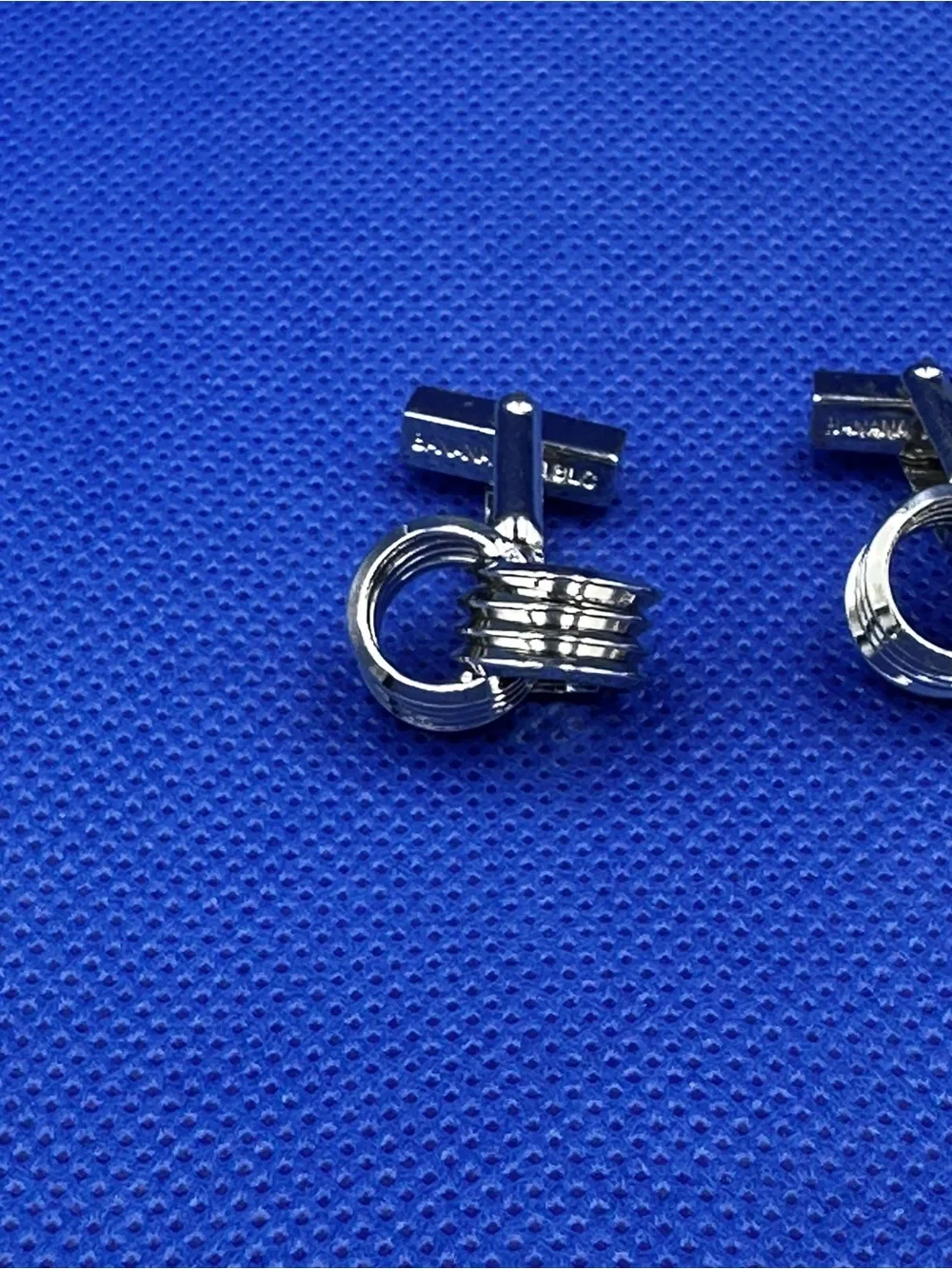 Banana Republic Silver-Tone Knot Design Cufflinks